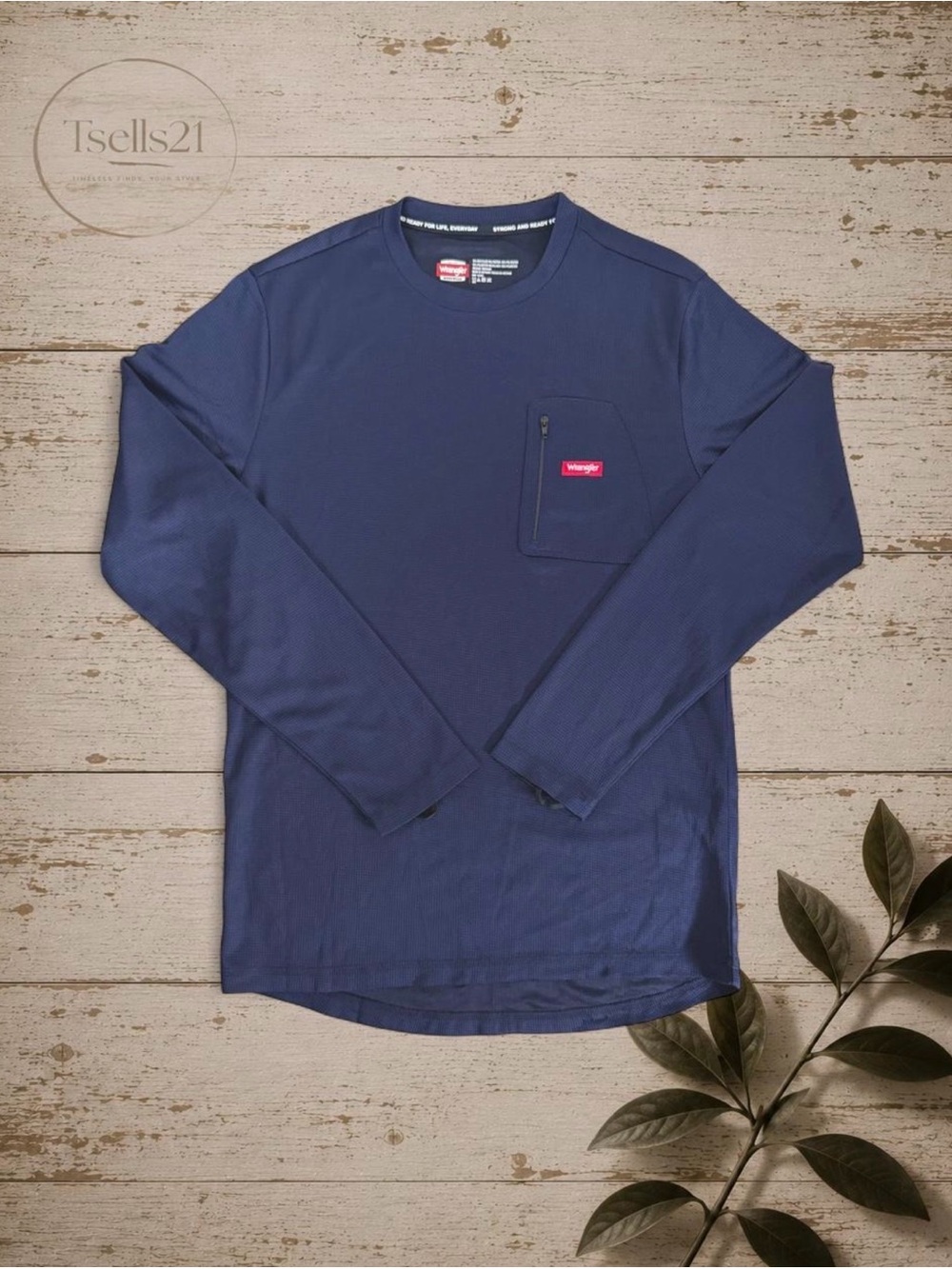 Wrangler Men's Navy Performance Heavyweight Waffle Thermal Top - Size M
